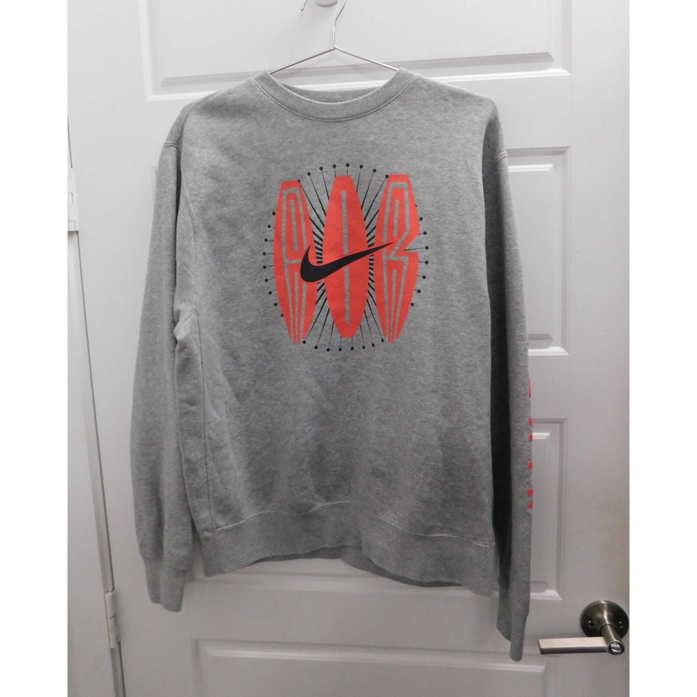 Nike Men Sportswear Gray Sweatshirt Sweater NSW AIR SWOOSH DN5157‎ Sz M